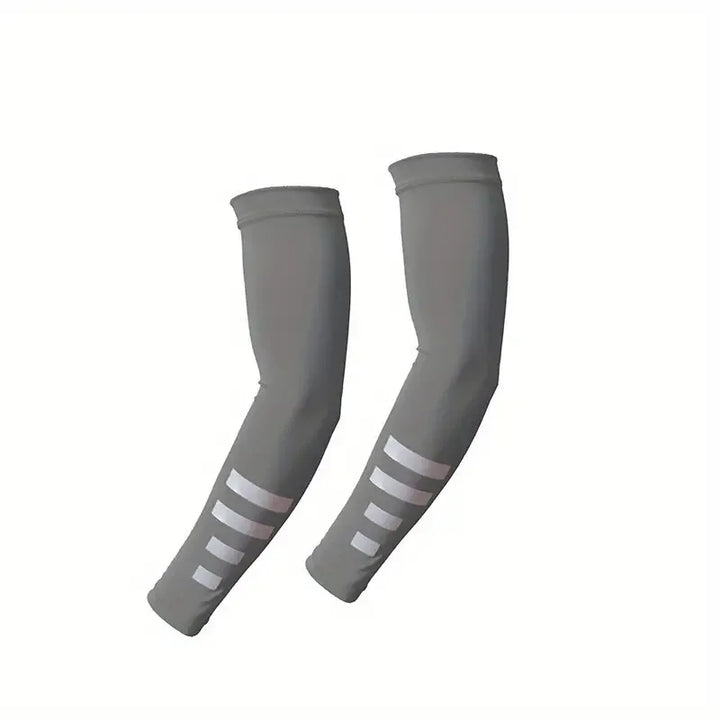 Rynx | 2 Pieces Summer Outdoor Sun Protection Arm Sleeves Quick Drying Breathable Night Running Cycling Reflective Ice Silk Sleeves