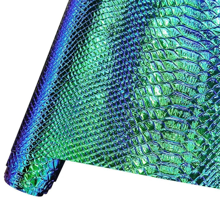 Lisslune | Captivating iridescent snake leather synthetic leather roll - The ultimate crafting essential