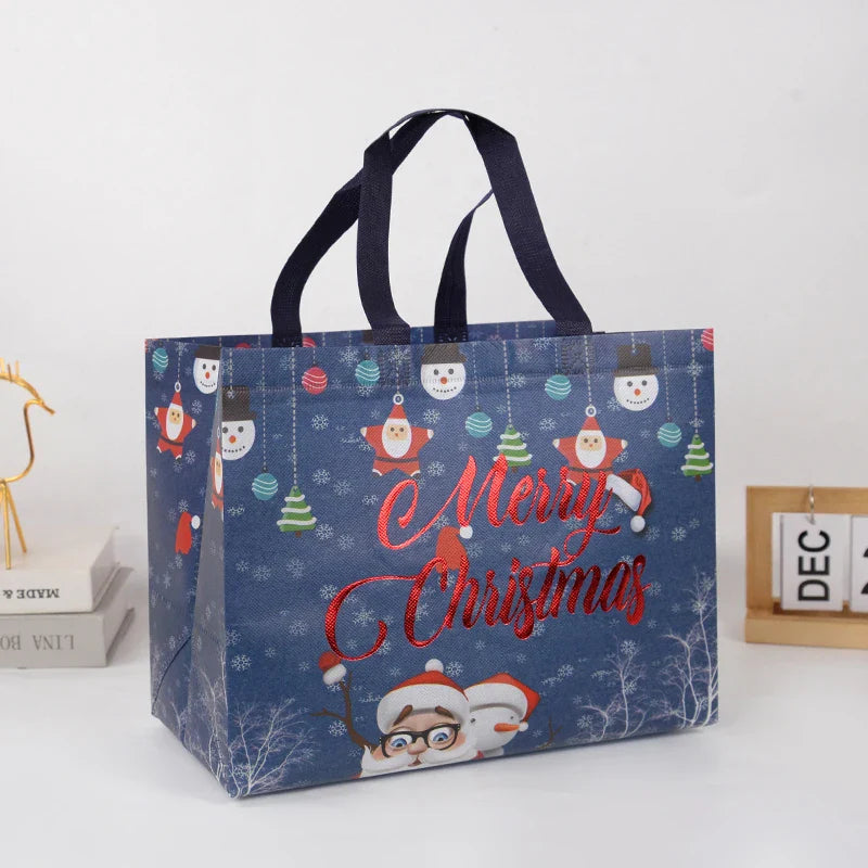 Rynx Christmas gift bag Santa Claus snowman candy gift wrapping bag 2024 Merry Christmas party home decoration Navidad Noel 2025 New Year