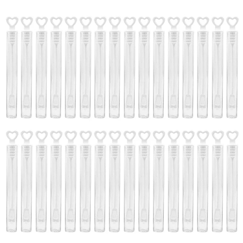 Rynx 10-50 pieces Colorful Bubble Soap Bottle Heart Stick Empty Tube Children's Birthday Party Gifts Piñata Filling Toy Wedding Gifts for Guests