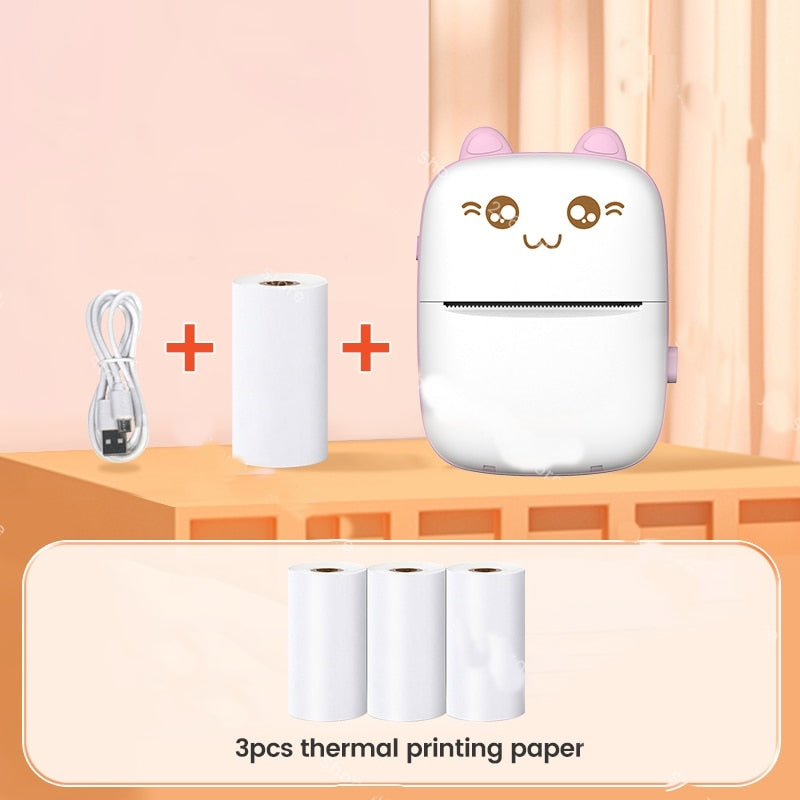 Lisslune | Mini Cat Thermal Bluetooth Label Printer