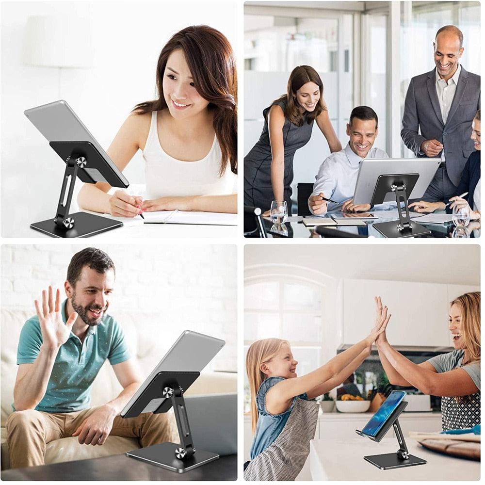 Lisslune | Adjustable ergonomic metal stand for phones and tablets - Optimize your device interaction