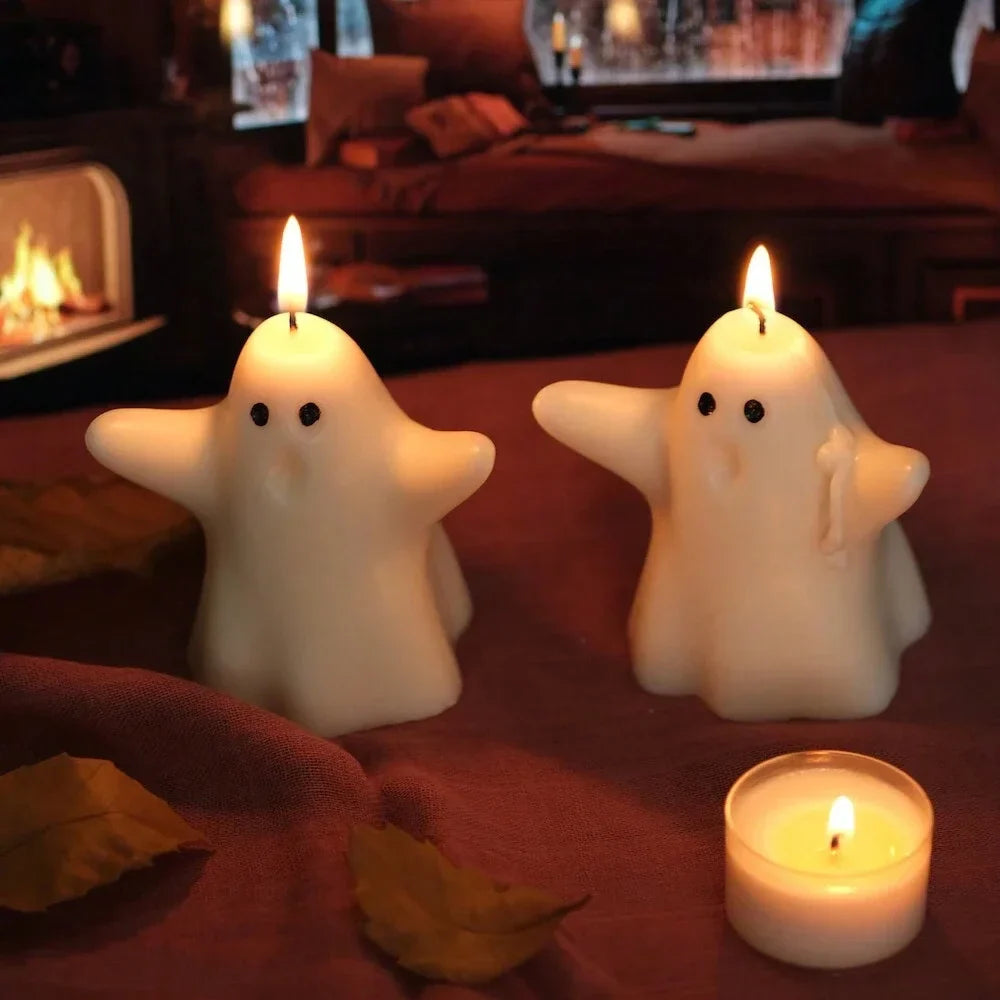 Rynx | Halloween Ghost Candle Creative Ornaments Atmosphere Candle With Eerie Design Luxurious Gift Scented Candle Party Desk Decor
