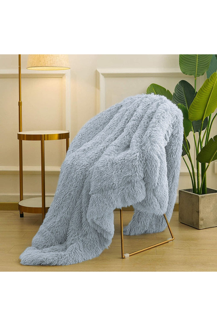 Lisslune | Synthetic fur sofa blanket