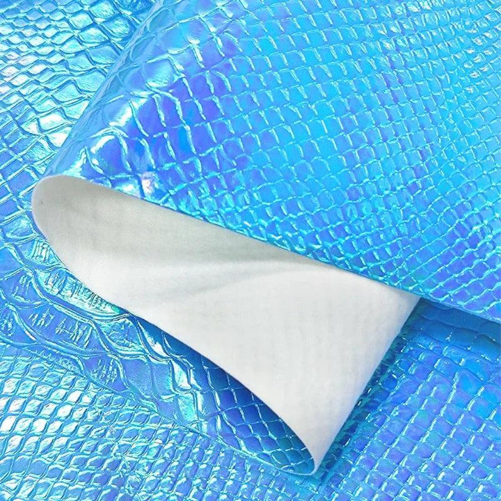 Lisslune | Holographic Crocodile Skin Texture Synthetic Leather Craft Sheet