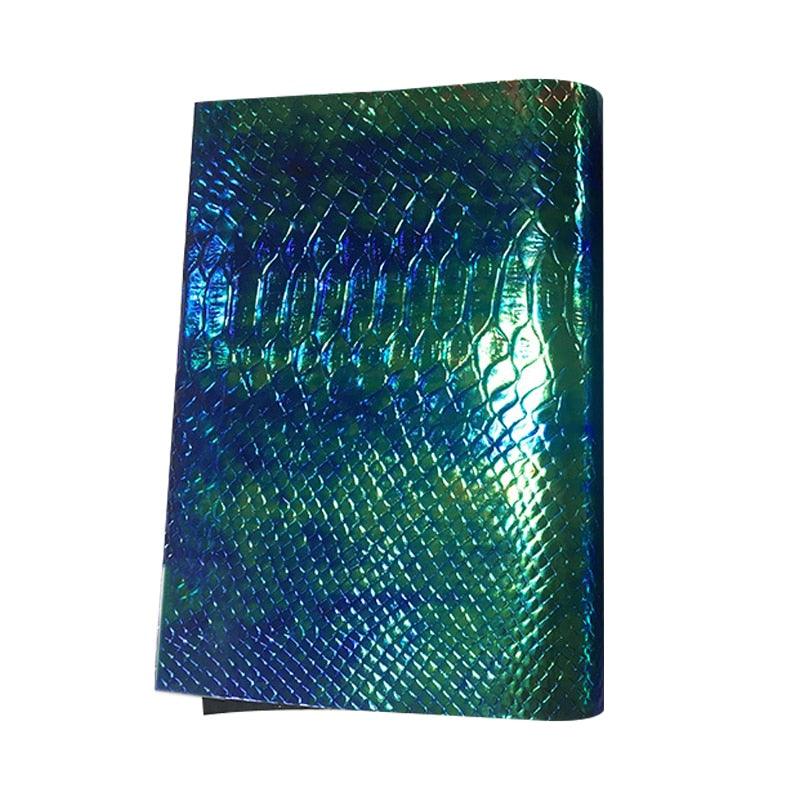 Lisslune | Pressed Holographic Crocodile Synthetic Leather Crafting Sheet - Premium DIY Material