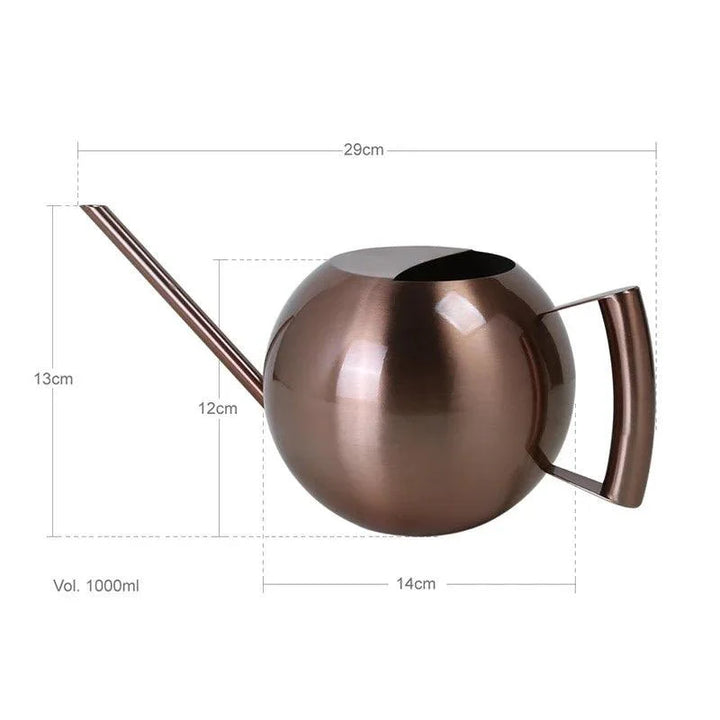 Lisslune | Stylish Stainless Steel Watering Can with Extended Spout - Perfect for Plant Care