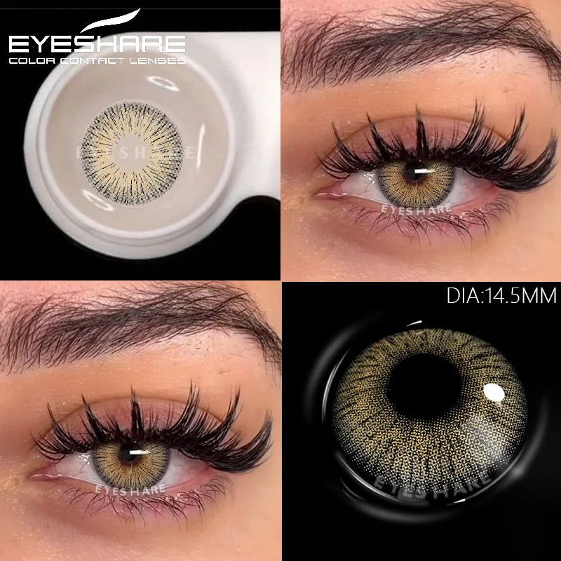 Rynx | Colorful Contact Lenses for the Eyes 1 Pair Fashionable Eye Lenses Gray Contacts Green Lenses Blue Eye Contacts Annual Eye Lens