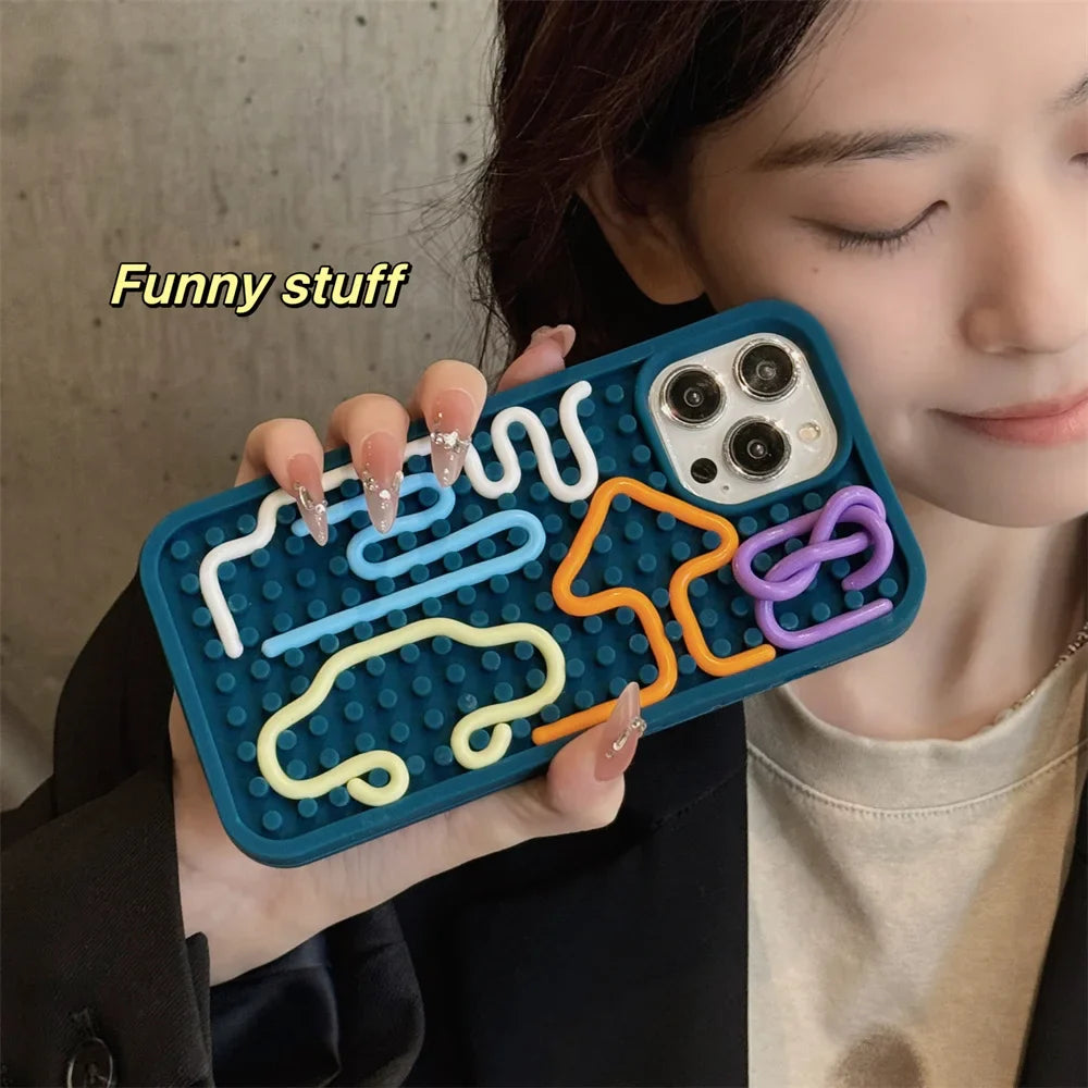 Rynx | Funny DIY Pattern Phone Case for iPhone 15 Pro 12 13 14 Pro Max Cover Shockproof Silicone Cases for Apple 14pro 16 Cute Funda
