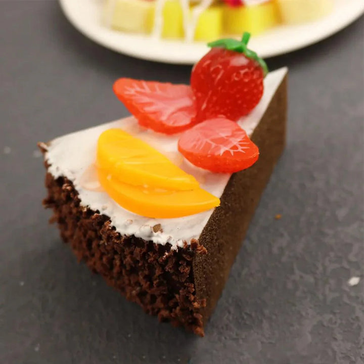 Lisslune | Realistic Synthetic Cake Decoration for Photography and Children - Artificial Fruit Dessert Props for Home Use