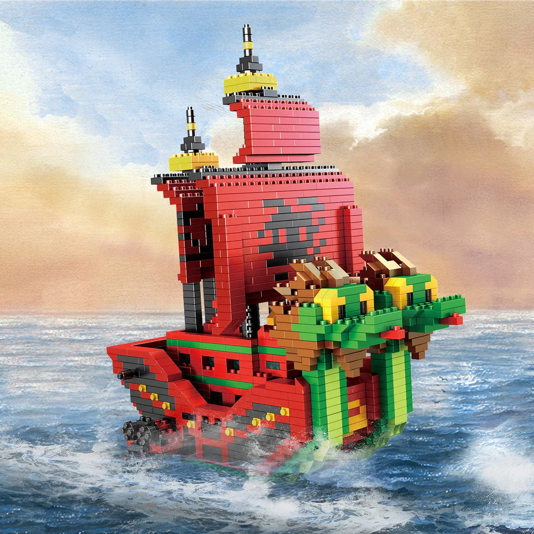 Lisslune | DIY Navigation Ship Building Blocks Toy, Pirate Ship Decoration Educational Toy, Gifts for Boys and Girls