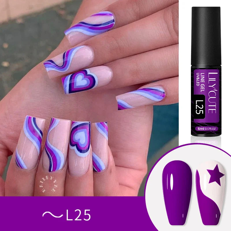 Rynx |5ML Aurora Ocean Blue Liner Gel Polish Nail Art Sparkling Painting Cat Magnetic Gel Semi Permanent UV Gel French Nails
