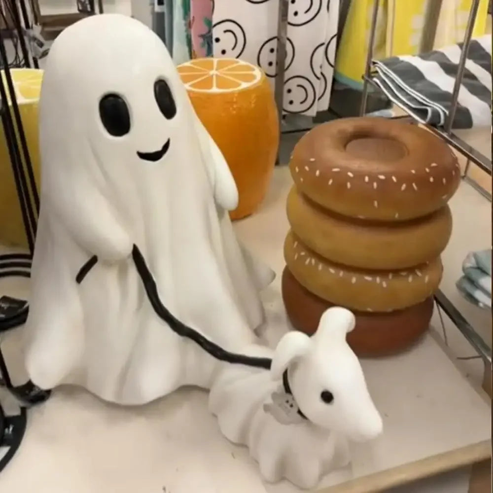 Rynx | Halloween Decor Ghost Dog Statue Interesting Resin Ornaments Creative Home Decor Gift