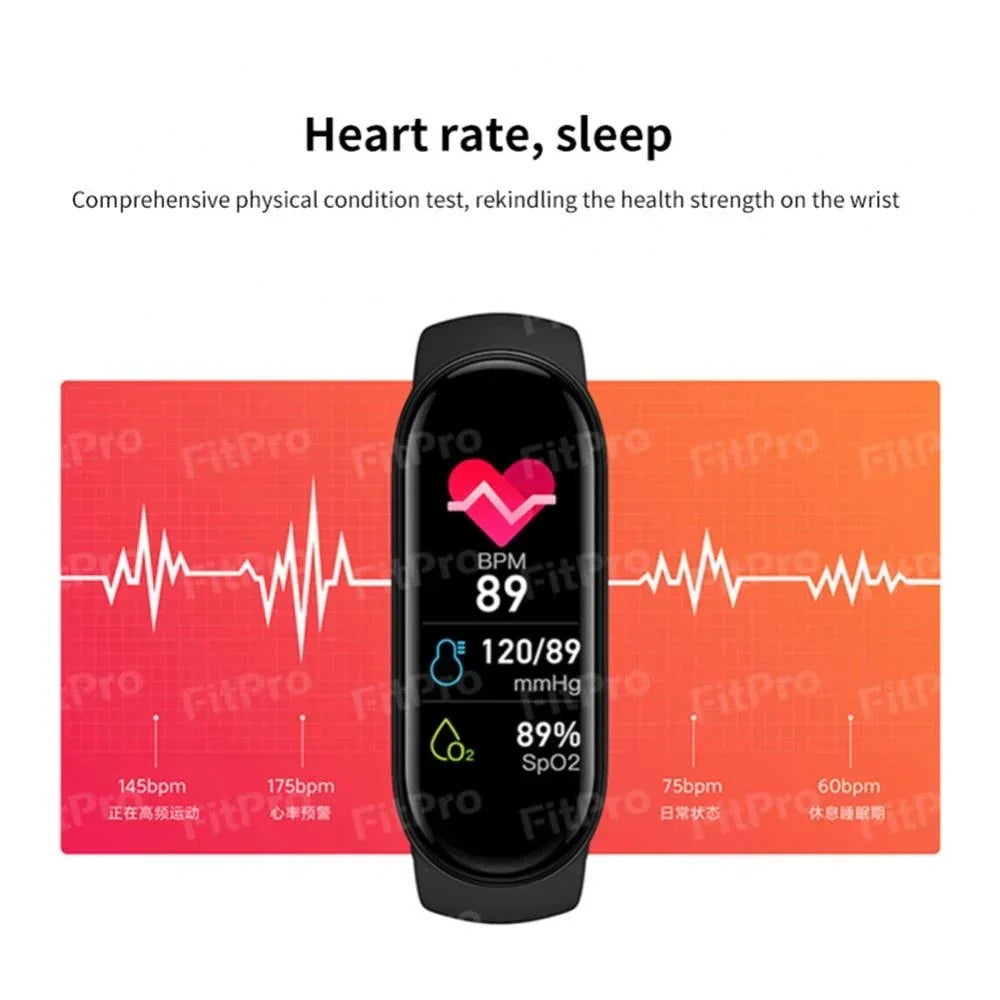Lisslune | M7 Smart Watch Men Women Smartband Heart Rate Smartwatch Fitness Tracker Blood Pressure Sport Smart Bracelet for xiaomi iPhone