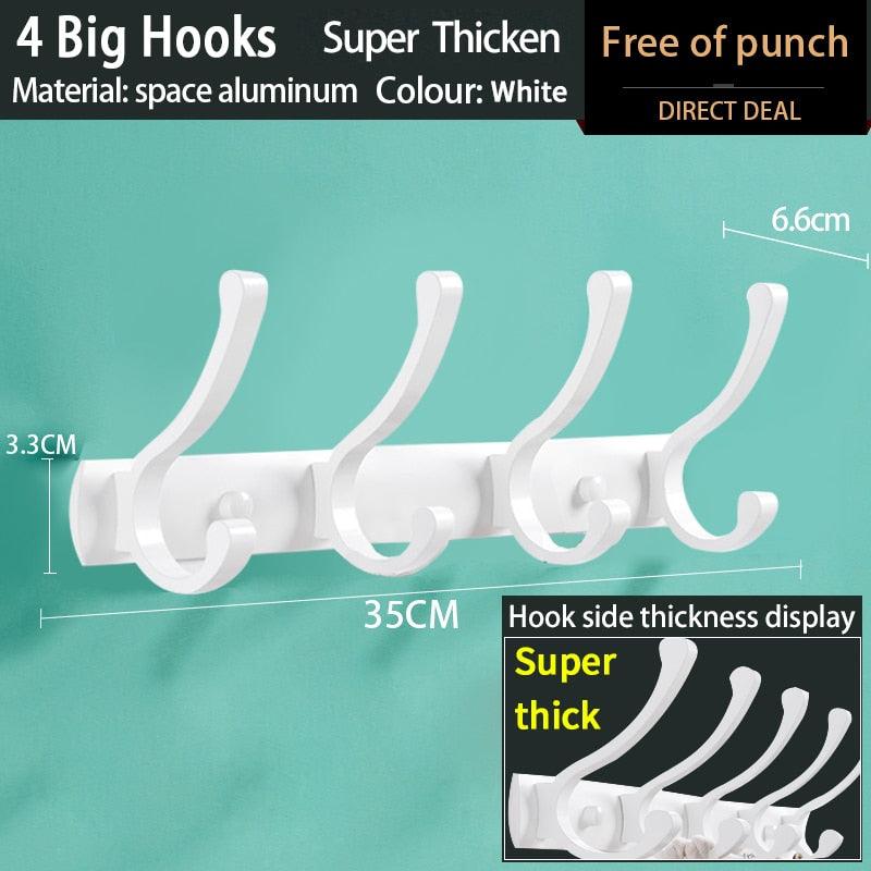 Lisslune | Space-saving Aluminum Hook Organizer: Efficient and stylish storage for any room