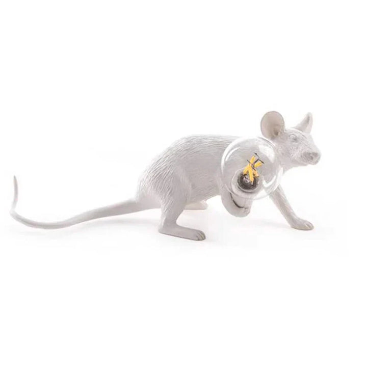 Lisslune | Modern LED Animal Table Lamps: Resin Rat, Cat, and Squirrel Night Lights