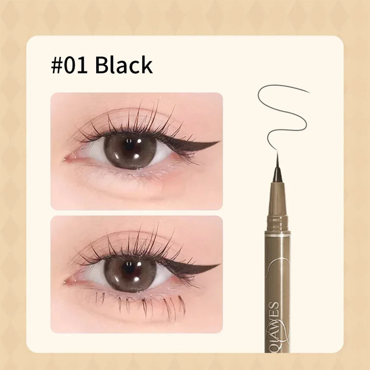 Rynx | Ultra-fine head liquid eyeliner pen sweat-proof long-lasting lying silk worm pen matte black eyeliner under eyelashes makeup cosmetics