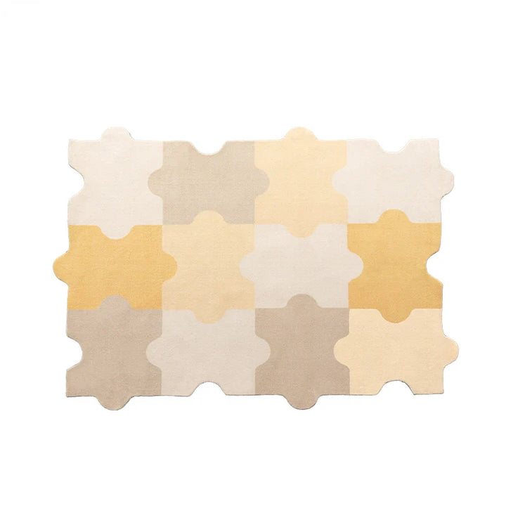 Rynx | Creative Style Rugs for Living Room Luxury Bedroom Decor Puzzle-Shaped Rug Home Plush Doormat Fluffy Soft Washable Rug