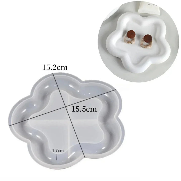 Lisslune | Cloud Coaster Silicone Mold – DIY Epoxy Resin Bowl for Storage, Handmade Aromatherapy & Desk Decoration