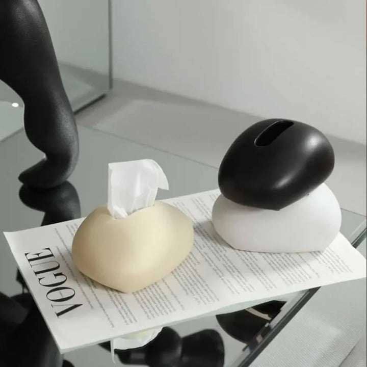 Rynx | Nordic Fabric Box Ceramic Bedroom Paper Storage Box New Office Decorative Household Towel Holder High Quality Napkin Dispenser