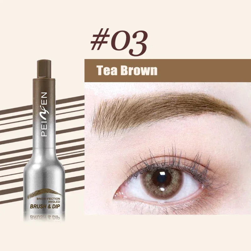 Rynx | Air cushion makeup paste with wild eyebrows, square brush, tea brown, printable 3D color, dip eyebrow booster, cream for adjusting hairlines