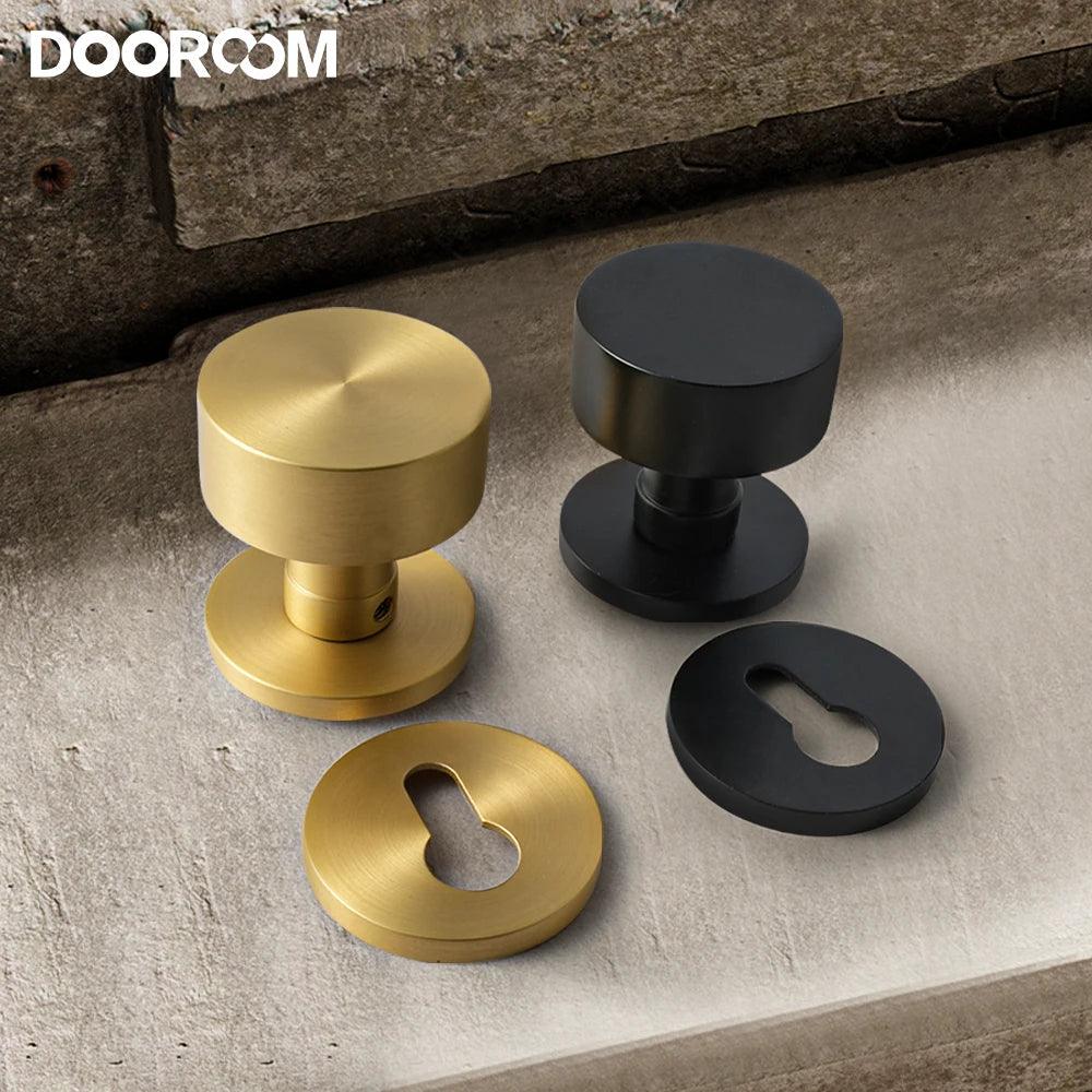 Lisslune | Sleek Serenity Brass Door Handle: Enhance the Style and Security of Your Home