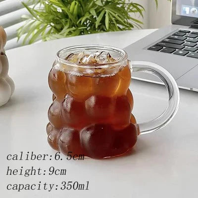 Lisslune | Sleek Glass Irregular Bubble Mug