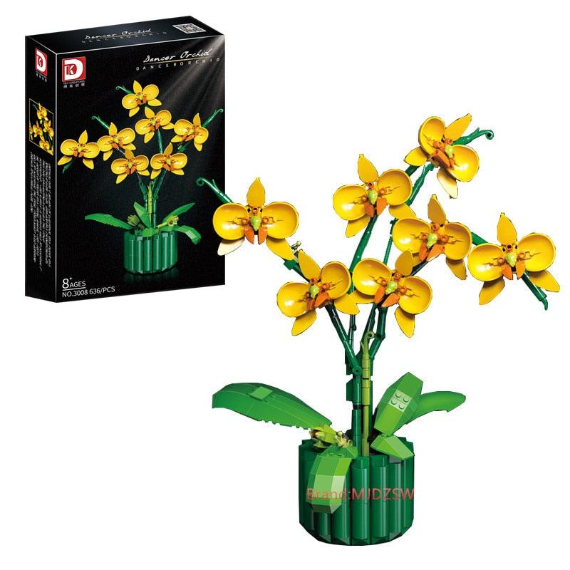 Lisslune | DIY Elegant Blue Phalaenopsis Flower Craft Kit: Create your own impressive home accessory