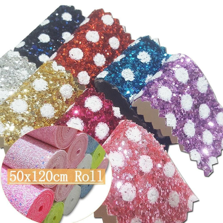 Lisslune | Sparkling Dreams: Chunky Dot Vinyl Fabric Roll for Creative Crafters