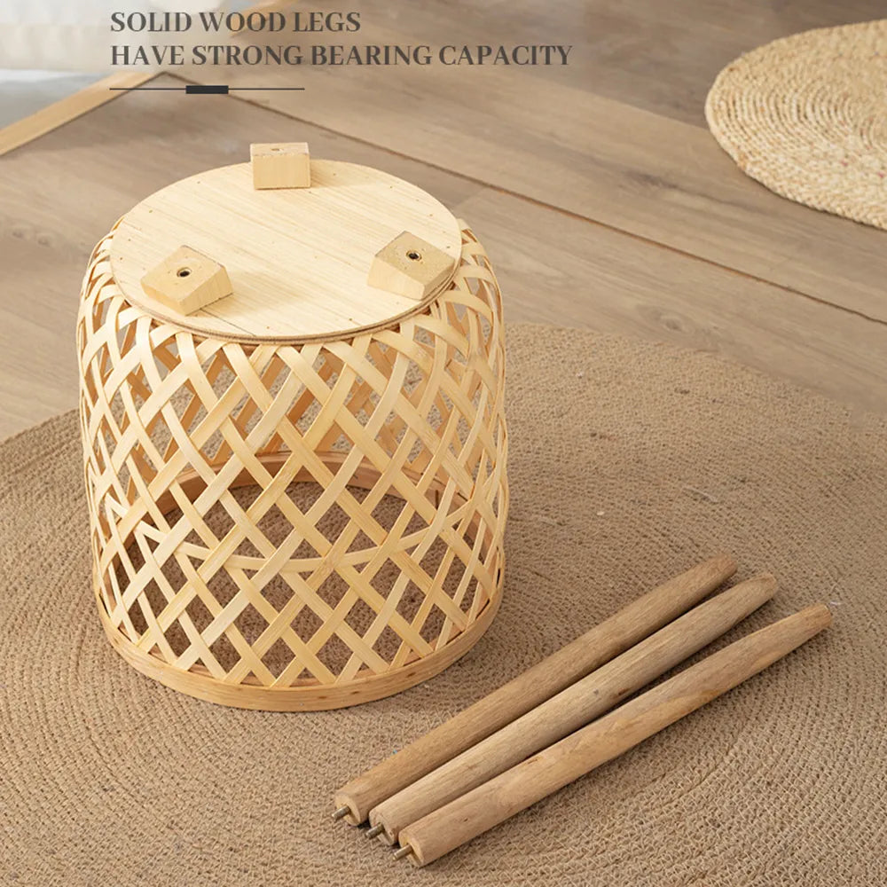 Lisslune | Handcrafted Bamboo Woven Flower Pot with Stand Plant Flower Display Storage Stand DIY Storage Children's Plant Pots Home Decor
