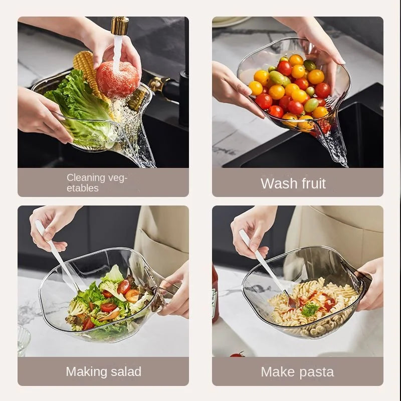 Lisslune | Crystal Clear Multifunctional Kitchen Drain Basket