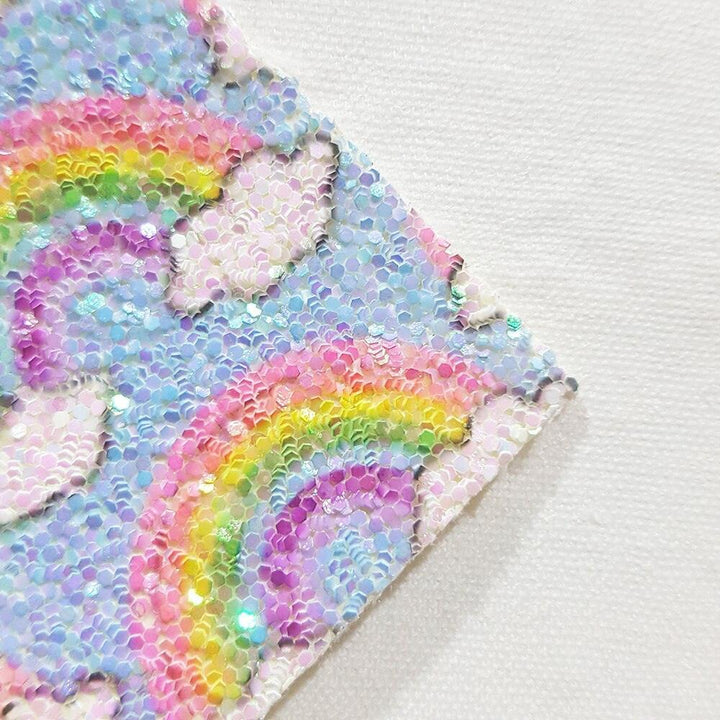 Lisslune | Vibrant Rainbow Synthetic Leather Sheets: Colorful Creative Materials for Projects