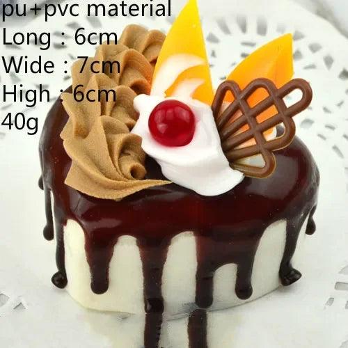 Lisslune | Realistic Faux Fruit Cake Display Model for Home Decor and Photography - 1 Piece Artificial Dessert Prop