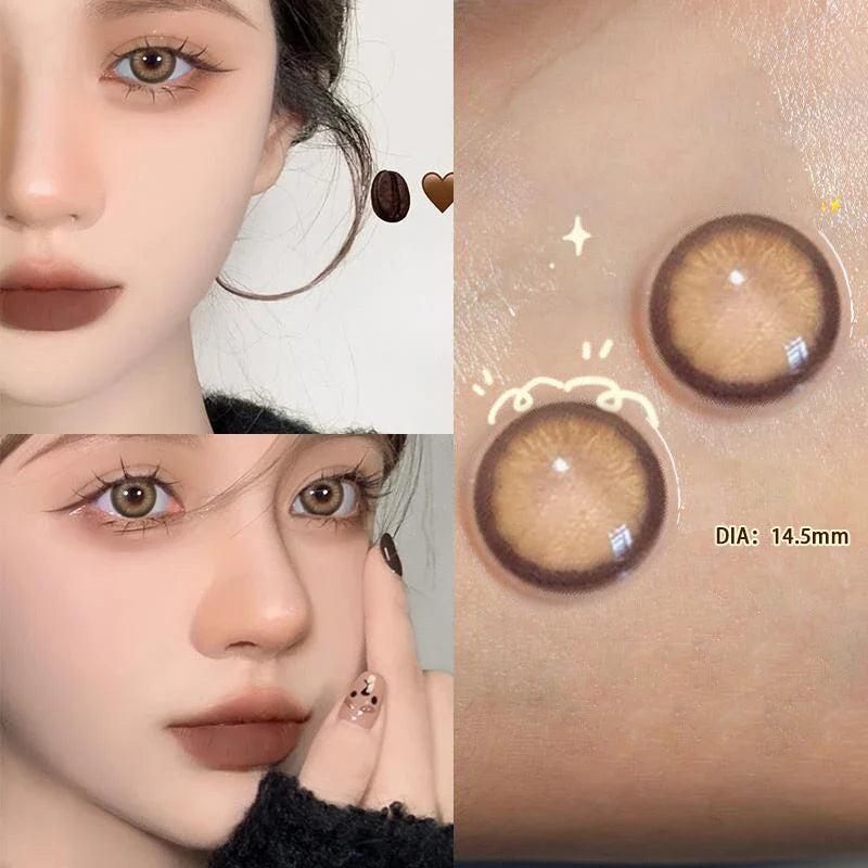 Lisslune | 2Pcs Contact Lenses for Eye Color High Quality Natural with Myopia Prescription Beauty Anime Accessories Free Shipping