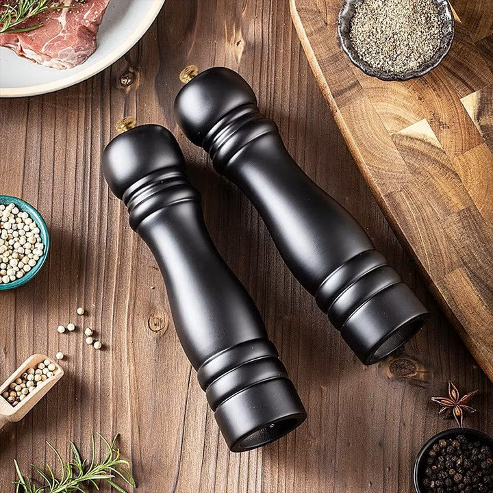Lisslune | Salt and Pepper Mill Set – Manual Spice Mill made of Wood with Ceramic Grinder & Adjustable Grinding Degree
