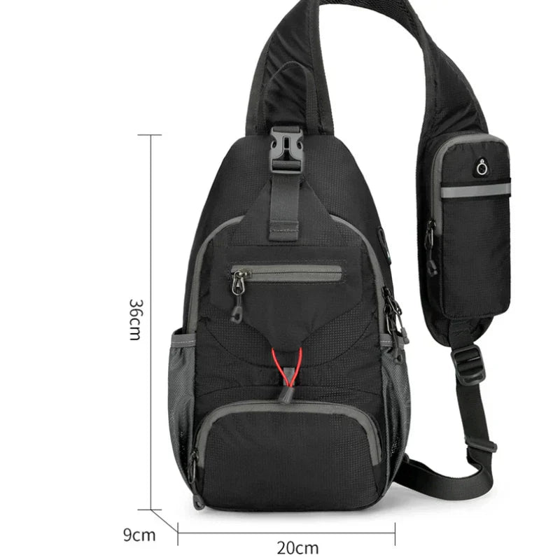 Lisslune | SecurePack | Anti-Theft Waterproof Multi-Pocket Shoulder Backpack – Lightweight Crossbody Travel Bag