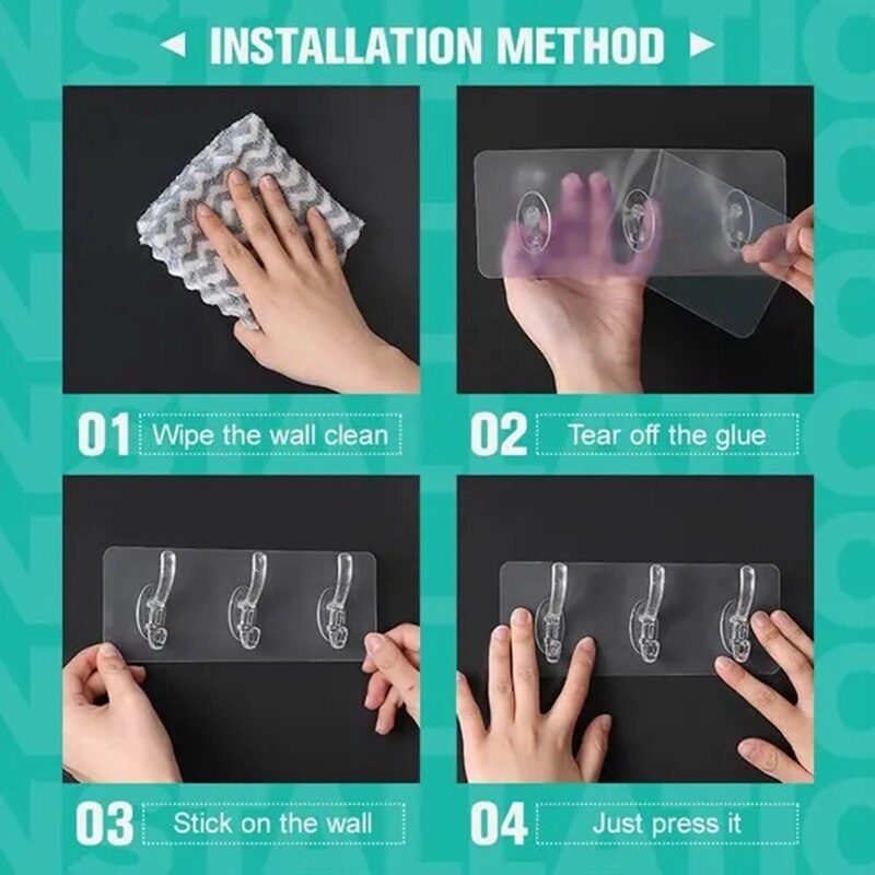 Lisslune | Transparent Invisible Adhesive Simple Wall Hangers