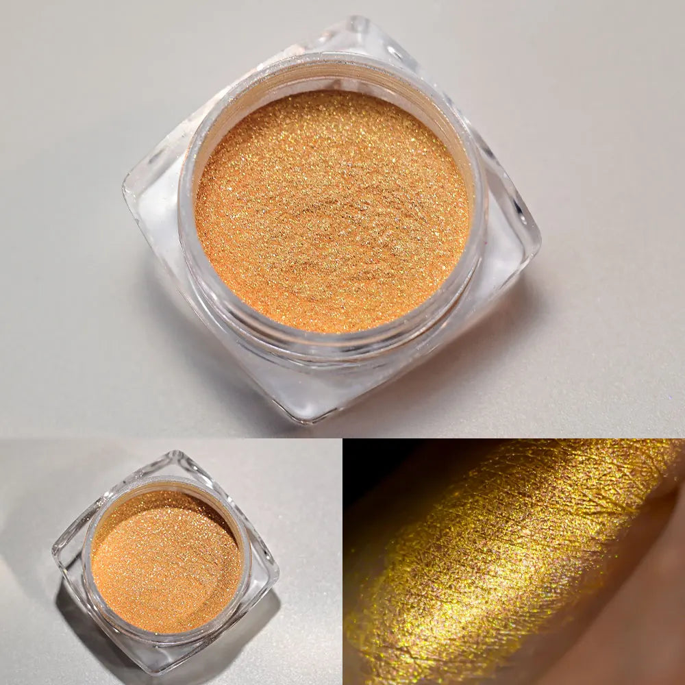 Rynx | 1Box Chameleon Polarized Neon Nail Art Powder Aurora Chrome Mica Pigment Dust Pearl For Makeup Eyeshadow Manicure Powder