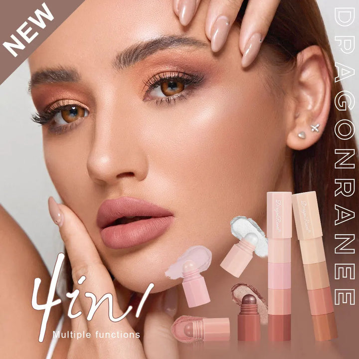Rynx | 4 In 1 Pearl Eye Makeup Pencil Glitter Silk Moth Liner Highlighter Pencil Long-lasting Matte Shimmer Eye Pencil Eye Makeup Cosmetics