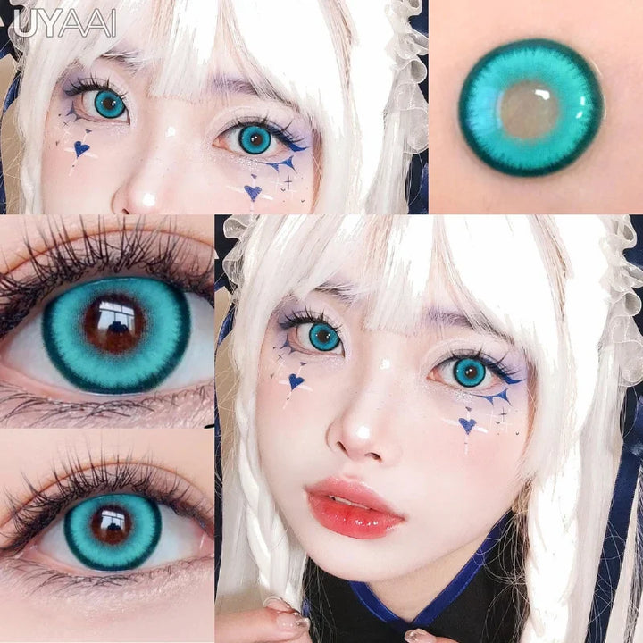 Rynx | 1 Pair Korean Color Contacts for Eyes Cosplay Lenses Large Eye Makeup Pink Lens