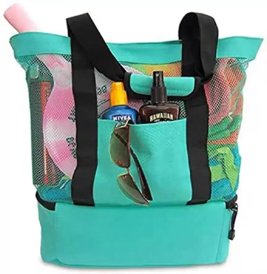 Lisslune | MESH PICNIC & BEACH BAG – Waterproof picnic & beach bag with double layer & high capacity