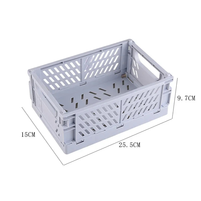 Rynx | Plastic foldable storage box folding box basket stackable cute makeup jewelry toy boxes for storage box organizer portable