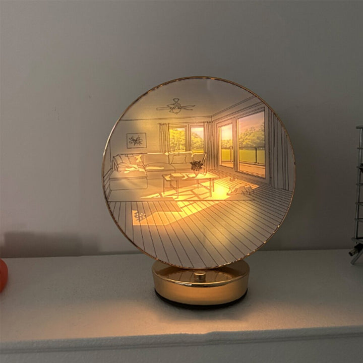 Lisslune | Creative Artistic Orb Painting Table Lamp