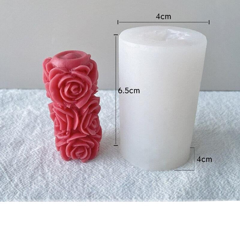 Lisslune | Rose Blossom Candles Craft Silicone Mold for Elegant DIY Creations