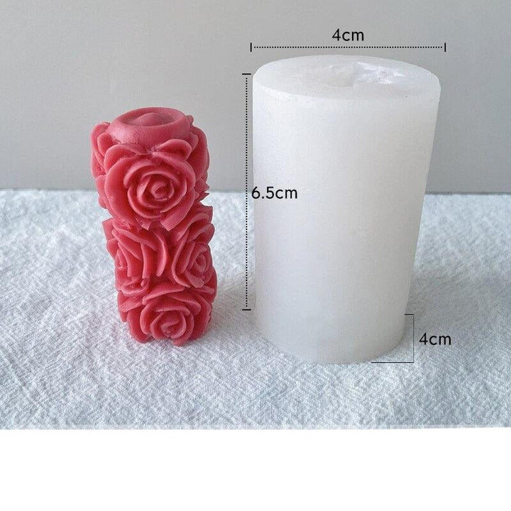 Lisslune | Rose Blossom Candles Craft Silicone Mold for Elegant DIY Creations