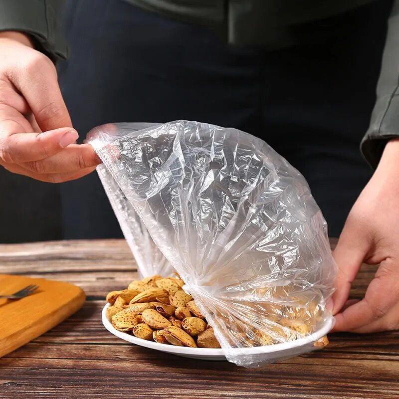 Lisslune | Ultimate 100-Pack Elastic Food Covers for Maximum Freshness Protection