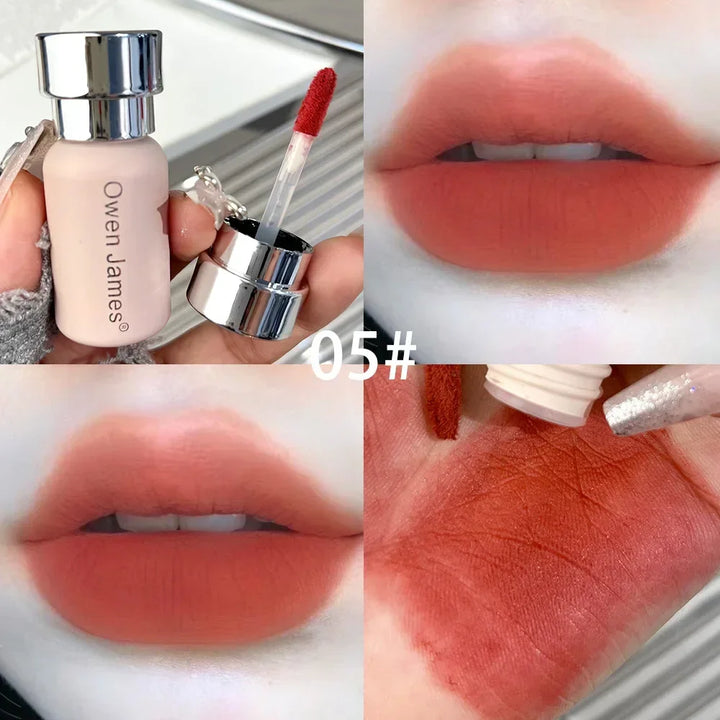 Rynx | 6 Colors Sexy Red Lip Lacquer Matte Non-Sticky Cup Makeup Waterproof Velvet Nude Cute Moisturizing Lip Mud Tint Korean Cosmetics