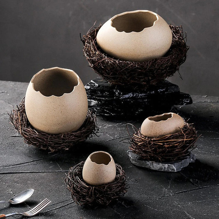 Lisslune | Creative Ceramic Bird Nest Eggshell Bowl