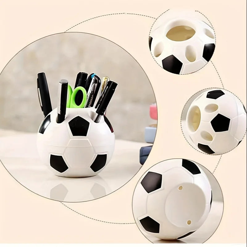 Rynx | 1pc Plastic Pencil Holder Multifunctional Pencil Holder Cartoon Football Pencil Holder Office Football Pencil Holder