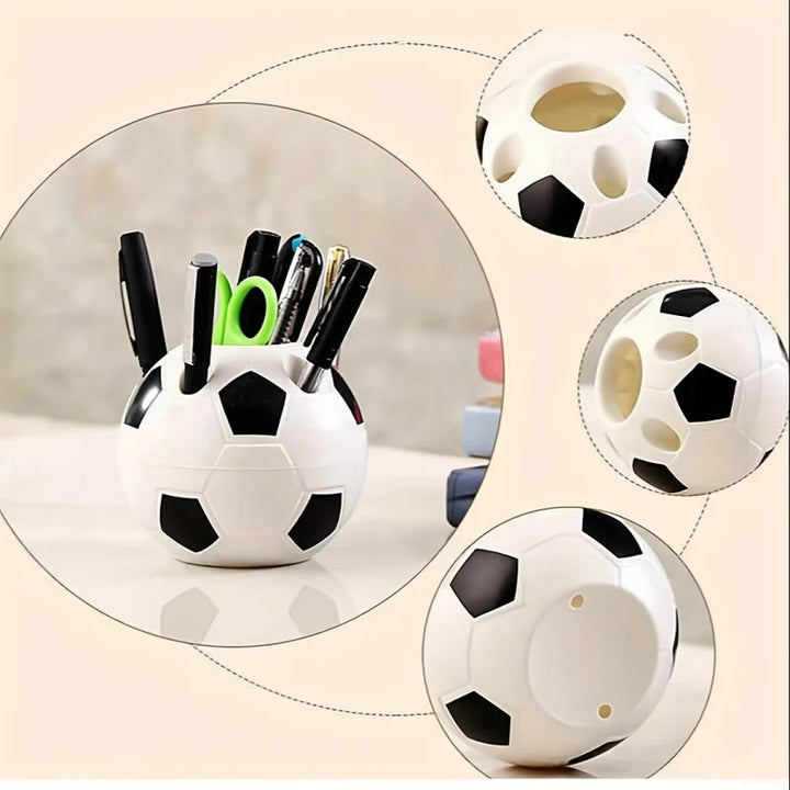 Rynx | 1pc Plastic Pencil Holder Multifunctional Pencil Holder Cartoon Football Pencil Holder Office Football Pencil Holder
